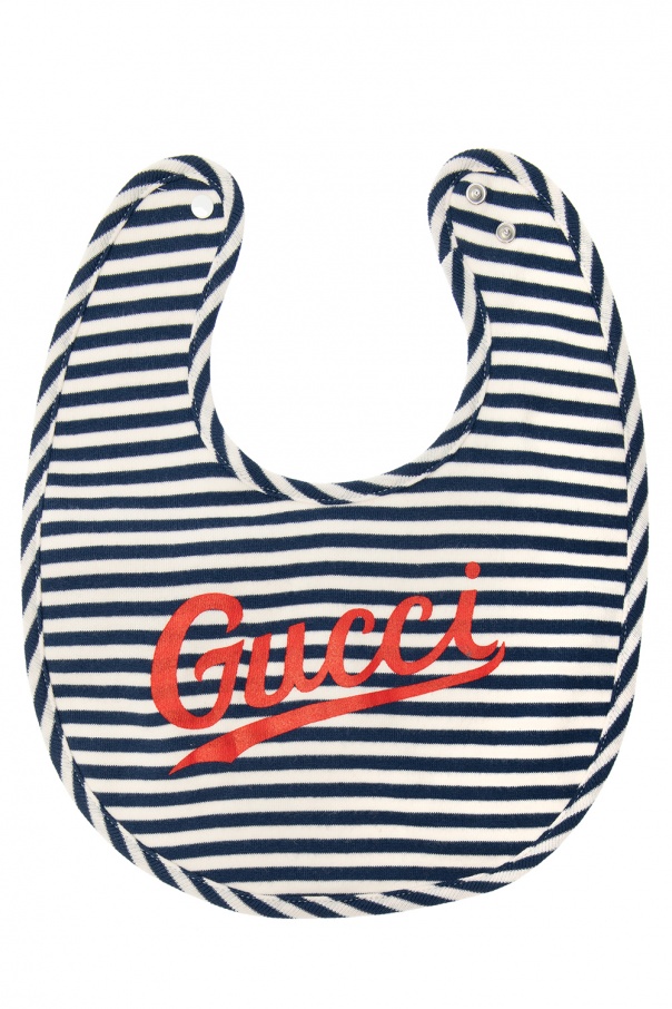 gucci Shoes Kids Patterned bib with logo